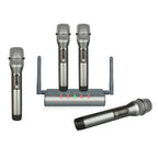 XTUGA U - F4600 Professional 4 - Channel UHF Wireless Microphone System with 4 Handheld Microphone(AU Plug) - British D'sire