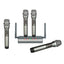 XTUGA U - F4600 Professional 4 - Channel UHF Wireless Microphone System with 4 Handheld Microphone(US Plug) - British D'sire