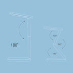 YAGE T125 LED Desk Lamp USB Foldable Reading Eye Light, Colour: Porcelain White - British D'sire