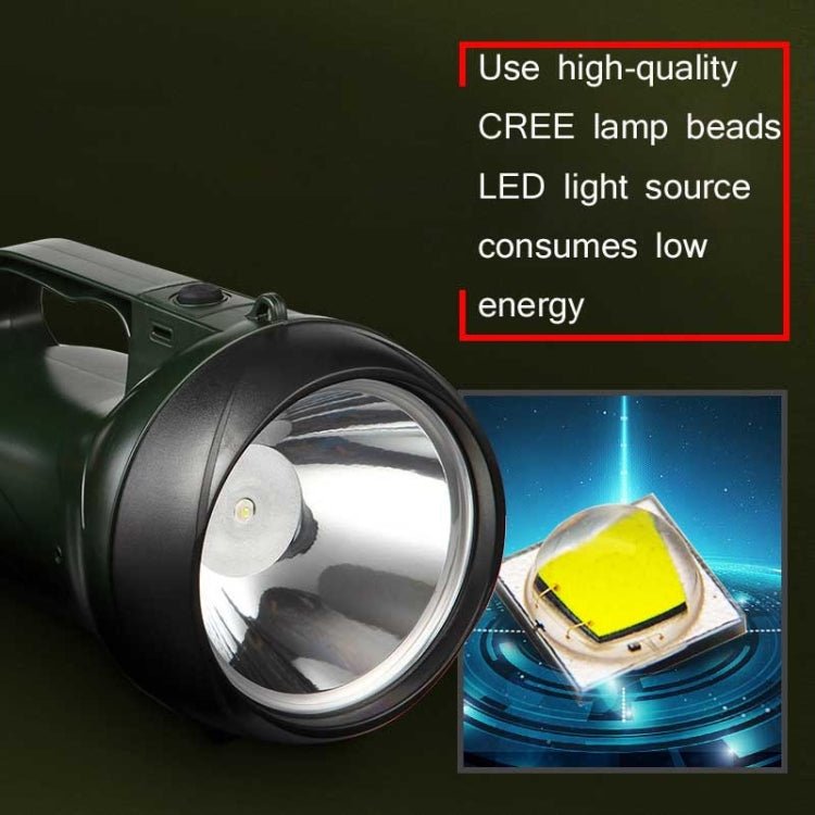 YAGE YG - 5710 5W LED Waterproof Glare Flashlight Outdoor Rechargeable Lighting Portable Lamp, CN Plug(ArmyGreen) - British D'sire