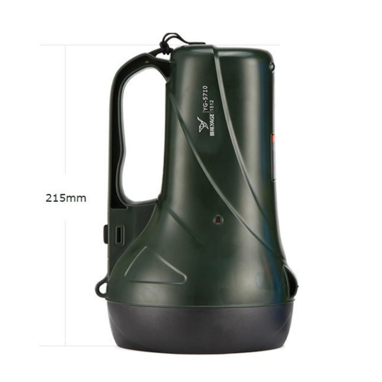 YAGE YG - 5710 5W LED Waterproof Glare Flashlight Outdoor Rechargeable Lighting Portable Lamp, CN Plug(ArmyGreen) - British D'sire