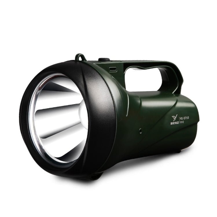 YAGE YG - 5710 5W LED Waterproof Glare Flashlight Outdoor Rechargeable Lighting Portable Lamp, CN Plug(ArmyGreen) - British D'sire Main image
