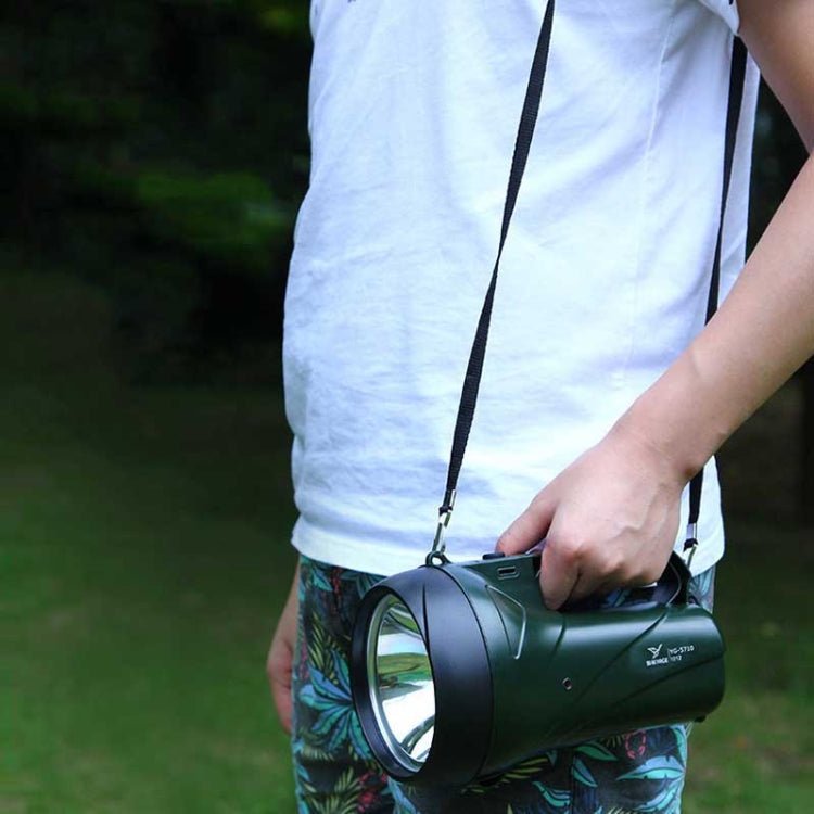 YAGE YG - 5710 5W LED Waterproof Glare Flashlight Outdoor Rechargeable Lighting Portable Lamp, CN Plug(ArmyGreen) - British D'sire