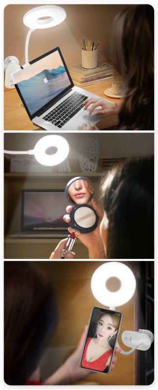 YAGE YG - 8102 2W 18LEDs Touch Switch 3 - Level Dimming Clip Desk Lamp Eye Protection LED Light - British D'sire