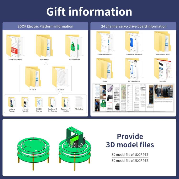 Yahboom 1DOF With Servo Electric Platform For Robot Car Green - British D'sire