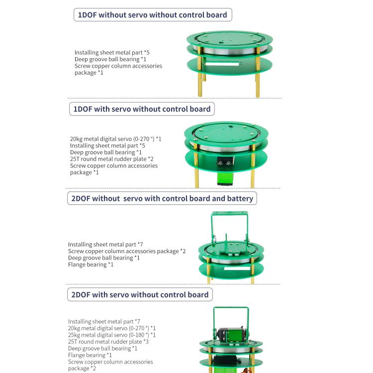 Yahboom 2DOF Electric Platform For Robot Car Black - British D'sire