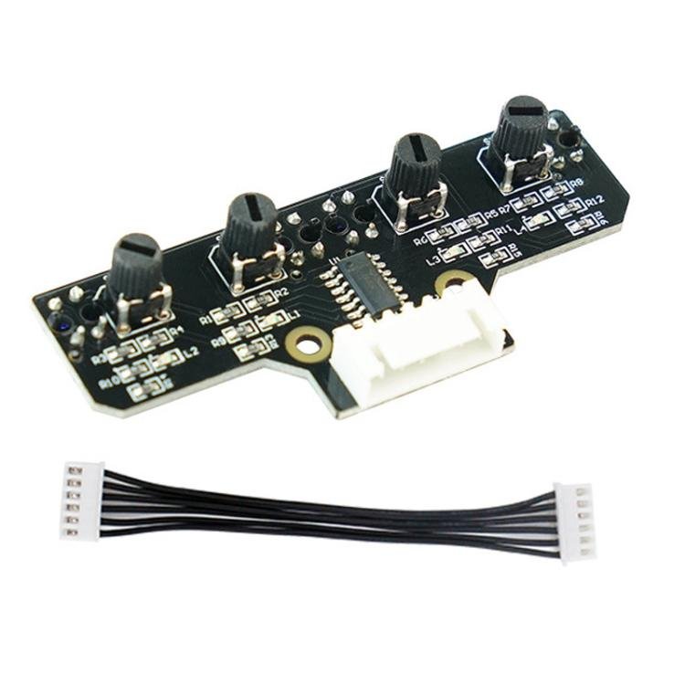 Yahboom 4 Channel Infrared Tracking Sensor Module For Smart Car Robot, Spec: Module+ 6Pin Cable - British D'sire