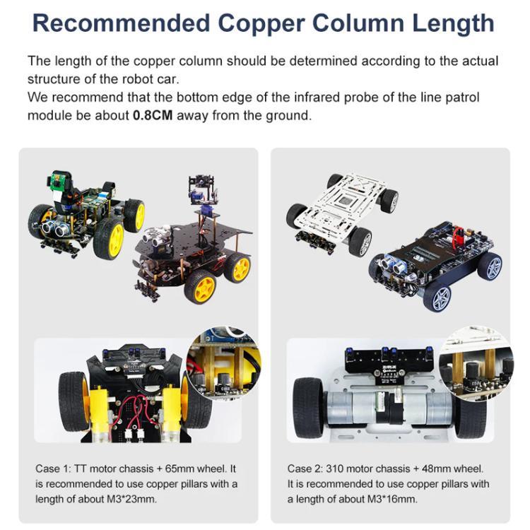 Yahboom 4 Channel Infrared Tracking Sensor Module For Smart Car Robot, Spec: Module+ 6Pin Cable - British D'sire