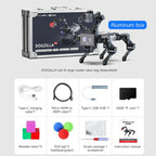 YAHBOOM DOGZILLA - Lite AI - Powered Bionic Robotic Dog 15 - DOF Desktop Companion With Robotic Arm, Raspberry Pi Controlled, Multimodal AI & Visual Interaction - British D'sire