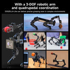 YAHBOOM DOGZILLA - Lite AI - Powered Bionic Robotic Dog 15 - DOF Desktop Companion With Robotic Arm, Raspberry Pi Controlled, Multimodal AI & Visual Interaction - British D'sire
