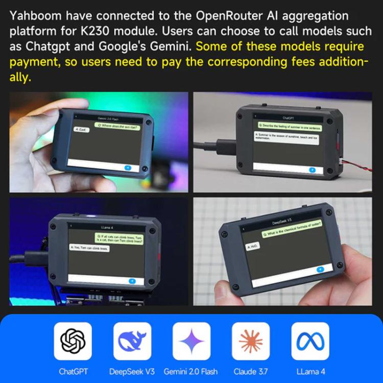 Yahboom K230 Vision Module With 2.4 - Inch HD Touch Screen 32G TF Card With Heightened Angle Adjustable Bracket - British D'sire