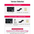 Yahboom PCIe To M.2 Adapter Expansion Board For Raspberry Pi 5 NVMe Expansion Board, Spec: Separate Board - British D'sire