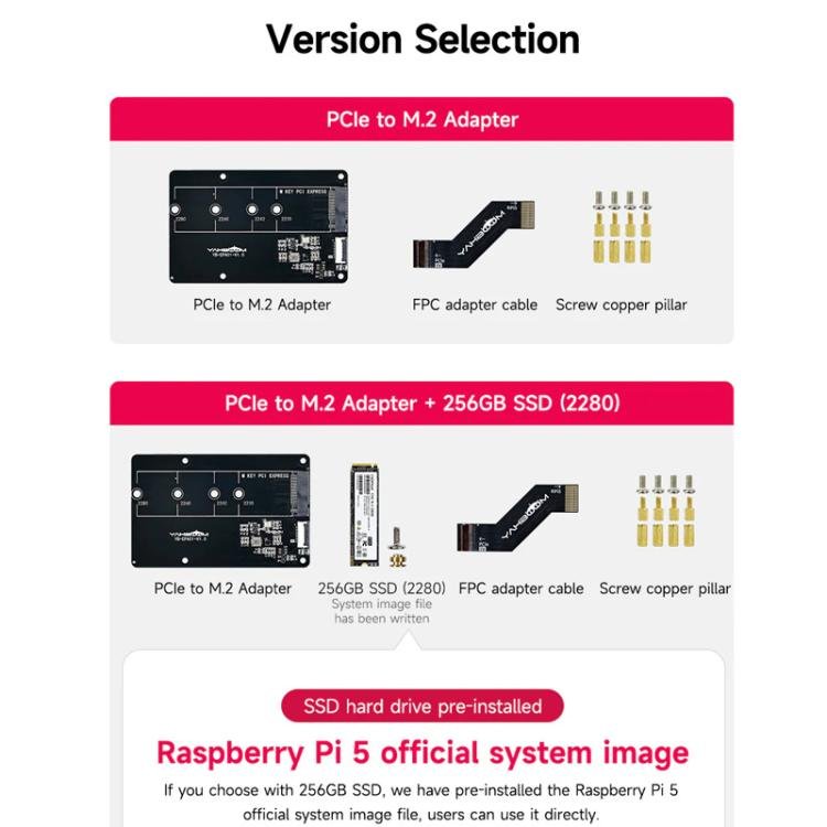 Yahboom PCIe To M.2 Adapter Expansion Board For Raspberry Pi 5 NVMe Expansion Board, Spec: Separate Board - British D'sire
