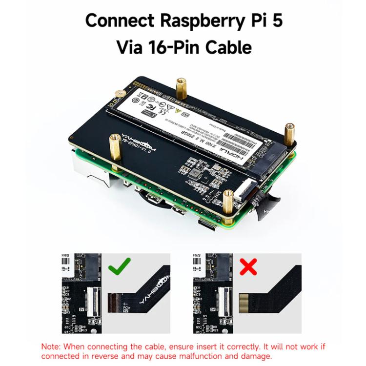 Yahboom PCIe To M.2 Adapter Expansion Board For Raspberry Pi 5 NVMe Expansion Board, Spec: Separate Board - British D'sire