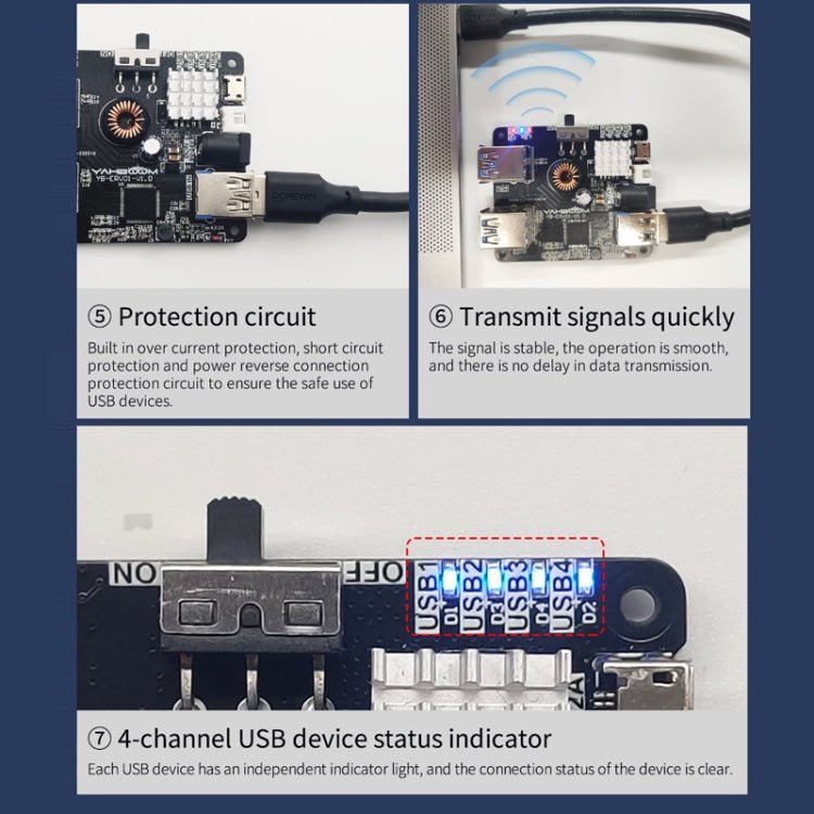 Yahboom USB3.0 HUB Expansion Board ROS Robot Expansion Dock(6000301226) - British D'sire