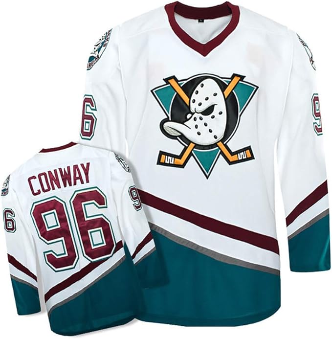 Yajun Charlie Conway #96 Mighty Ducks Movie Ice Hockey Jerseys NHL Men Sweatshirts Breathable Long Sleeve T-shirt,XL Secondary image