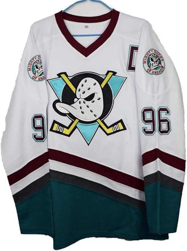 Yajun Charlie Conway #96 Mighty Ducks Movie Ice Hockey Jerseys NHL Men Sweatshirts Breathable Long Sleeve T-shirt,XL - Training Jerseys - British D'sire Main image