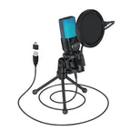 Yanmai SF - 777R RGB Light Desktop Noise Reduction Microphone with Anti - spray Net - British D'sire