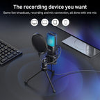 Yanmai SF - 777R RGB Light Desktop Noise Reduction Microphone with Anti - spray Net - British D'sire