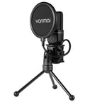 Yanmai SF - 777W 2.4G Wireless Gaming Desktop Microphone with RGB Light & Blowout Net - British D'sire