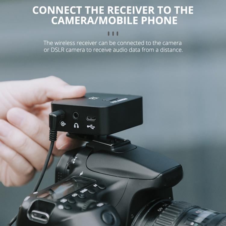 YELANGU MX5S 2.4G Live Broadcast Interview Wireless Recording Camera Microphone, 1 Receiver to 2 Transmitter(Black) - British D'sire