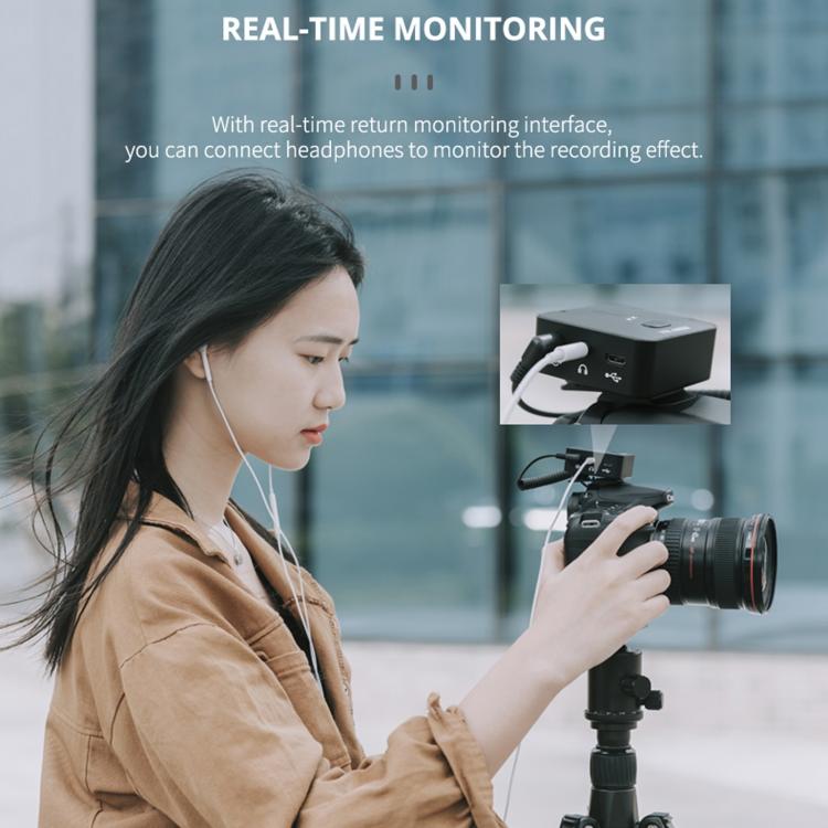 YELANGU MX5S 2.4G Live Broadcast Interview Wireless Recording Camera Microphone, 1 Receiver to 2 Transmitter(Black) - British D'sire