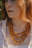 Yellow Jade Crystal Waterfall Necklace in Gold - Necklaces - British D'sire