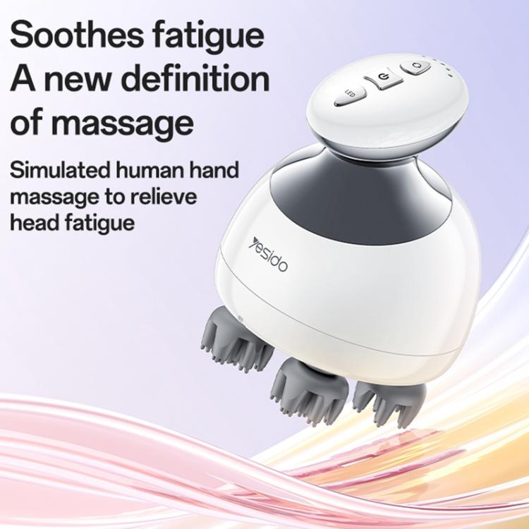 Yesido MG12 IPX7 Waterproof Intelligent Head Massager Care Instrument(White) - British D'sire