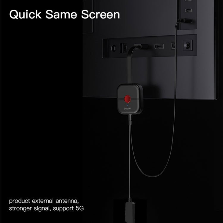 Yesido TV10 HD Wireless Screen Display Receiver, Specification:5G+4K(Black) - British D'sire