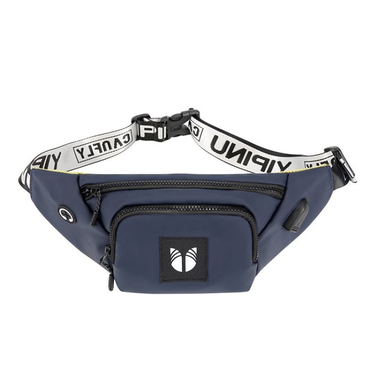 YIPINU YPU - DS Fashion Chest Bag Messenger Bag Waist Bag Waterproof Sports Mobile Phone Bag with External USB Port(Blue) - British D'sire Main image