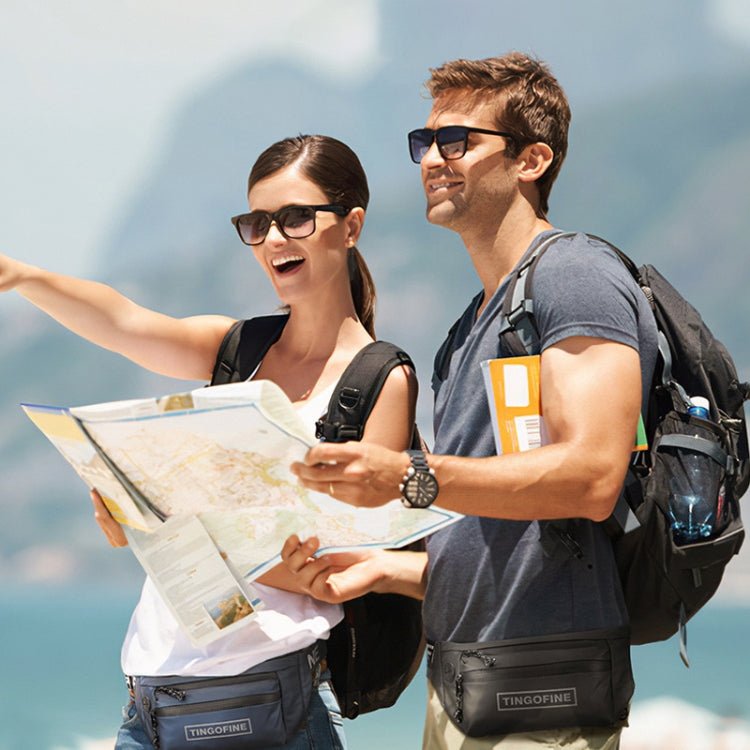 YIPINU YQM - AAA Outdoor Running Sport Waterproof Mobile Phone Crossby Waist Bag(Black) - British D'sire