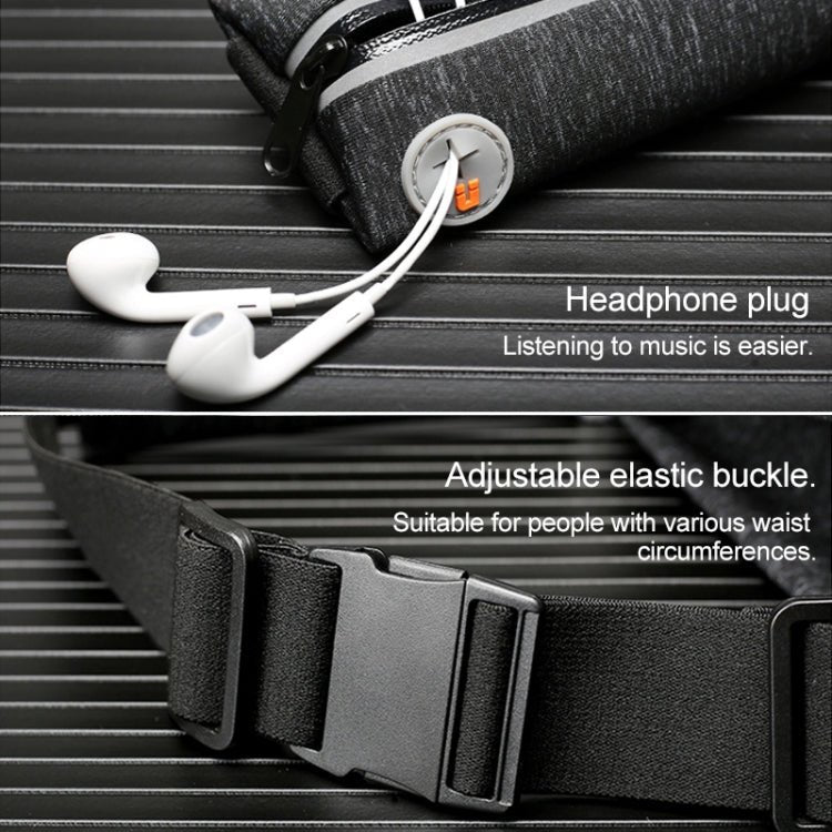 YIPINU YS13 Outdoor Sport Waterproof Waist Bag Invisible Anti - theft Mobile Phone Storage Bag with Earphone Hole(Green) - British D'sire