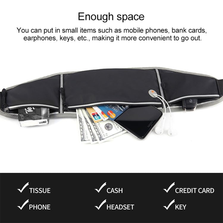 YIPINU YSU Outdoor Marathon Sport Ultra - thin Waterproof Mobile Phone Storage Waist Bag(Grey) - British D'sire
