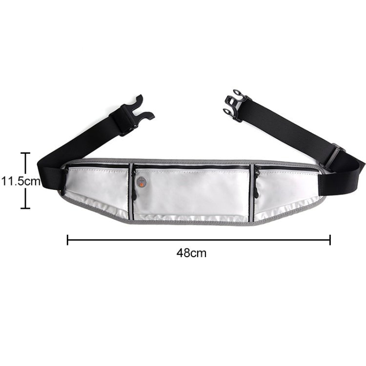 YIPINU YSU Outdoor Marathon Sport Ultra-thin Waterproof Mobile Phone Storage Waist Bag(Silver) Secondary image