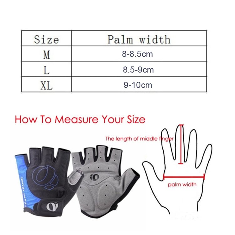 YIZIMI Anti-shock Half-finger Gloves Cycling Silicone Short Finger Gloves, Size: S(Black Red) - British D'sire