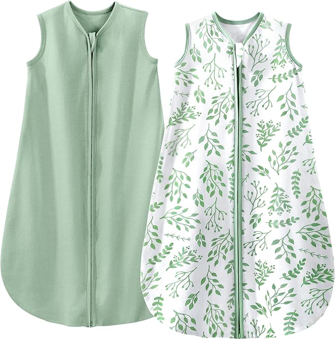 Yoofoss Baby Sleeping Bag 6 - 12 Months 2 pack 100% Cotton 0.5 TOG Toddler Sleep Sack Wearable Blanket Animal Pattern with Height 58 - 101cm for Infant Toddler - British D'sire Main image