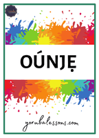 Yoruba Flashcards To Learn Vocabulary - Food, Verbs, Profession, Common Phrases,Things in The House, Alphabets and Numbers (NEW EDITION - LAMINATED) - Yoruba Study Material - British D'sire