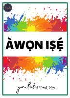 Yoruba Flashcards To Learn Vocabulary - Food, Verbs, Profession, Common Phrases,Things in The House, Alphabets and Numbers (NEW EDITION - LAMINATED) - Yoruba Study Material - British D'sire