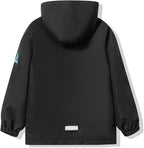 YoungSoul Boys Girls Waterproof Jackets Kids Lightweight Fleece Lined Raincoat with Detachable Hood - Boys Jacket - British D'sire