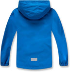 YoungSoul Boys Girls Waterproof Jackets Kids Lightweight Fleece Lined Raincoat with Detachable Hood - Boys Jacket - British D'sire