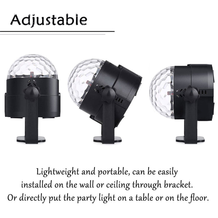 YouOKLight YK2278 3W Sound Activated Party DJ Lighting RBG Disco Ball Strobe Lamp Stage Par Light with 7 Modes, Without Remote Control - British D'sire