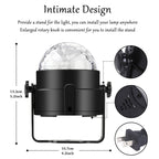 YouOKLight YK2278 3W Sound Activated Party DJ Lighting RBG Disco Ball Strobe Lamp Stage Par Light with 7 Modes, Without Remote Control - British D'sire