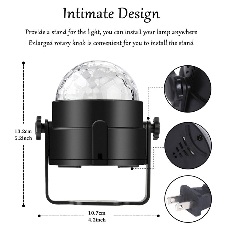 YouOKLight YK2278 3W Sound Activated Party DJ Lighting RBG Disco Ball Strobe Lamp Stage Par Light with 7 Modes, Without Remote Control - British D'sire