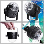 YouOKLight YK2278 3W Sound Activated Party DJ Lighting RBG Disco Ball Strobe Lamp Stage Par Light with 7 Modes, Without Remote Control - British D'sire