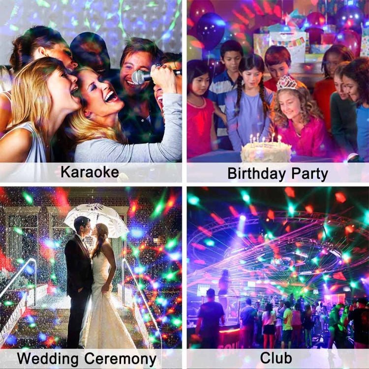 YouOKLight YK2278 3W Sound Activated Party DJ Lighting RBG Disco Ball Strobe Lamp Stage Par Light with 7 Modes, Without Remote Control - British D'sire