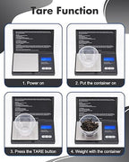 Zacro Portable Pocket Scale 200 g × 0.01 g – Black LCD - Laboratory Balances - British D'sire