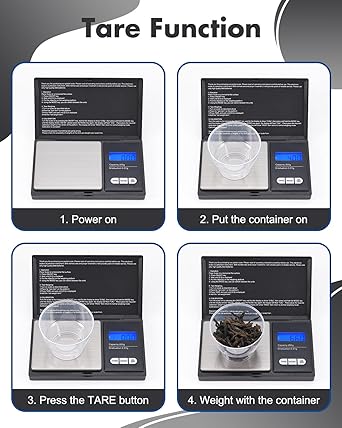 Zacro Portable Pocket Scale 200 g × 0.01 g – Black LCD - Laboratory Balances - British D'sire