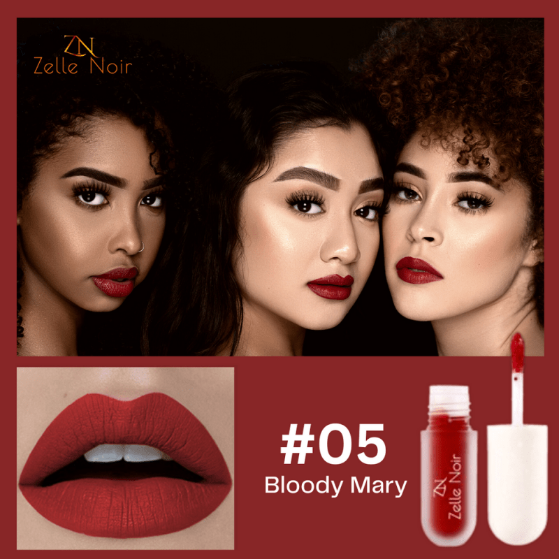 Zelle Noir Scented Matte Liquid Lip Gloss - Lip Gloss - British D'sire