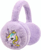 Zeltauto Kids Earmuffs Plush Ear Warmer Unicorn Thermal Winter Earmuffs Adjustable Headband for Boys Aged 6 - 12 - Earmuff - British D'sire