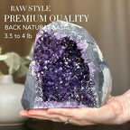 Zen – Deep Purple Project Amethyst Crystal Cluster Geode (0.5 - 4 lb) – Perfect for Meditation, Healing & Elegant Decor. - Natural Amethyst Crystal - British D'sire